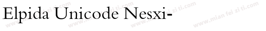 Elpida Unicode Nesxi字体转换